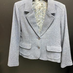 Cabi blue wool blend lined blazer